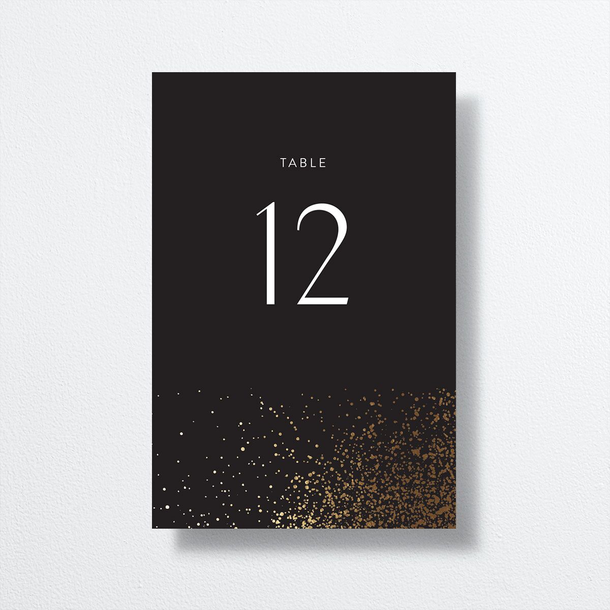 Shimmering Frame Table Numbers Gold Licorice Signature