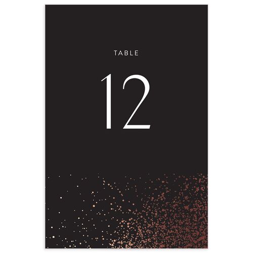 Shimmering Frame Table Numbers Rose Gold Licorice Signature