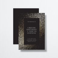 Shimmering Frame Wedding Invitations Gold Licorice Signature No