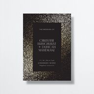 Shimmering Frame Wedding Invitations Gold Licorice Signature No
