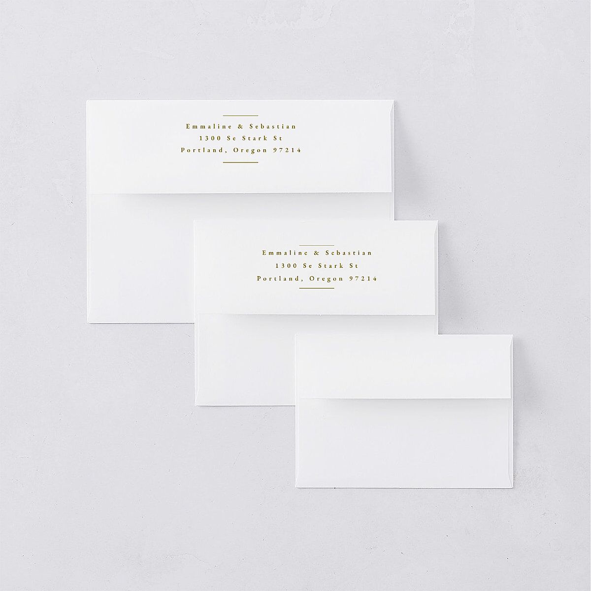 Western Barn Wedding Invitation Envelopes White Red Clay Both Recipient and Return Addresses Standard Signature