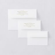 Western Barn Wedding Invitation Envelopes White Red Clay Both Recipient and Return Addresses Standard Signature