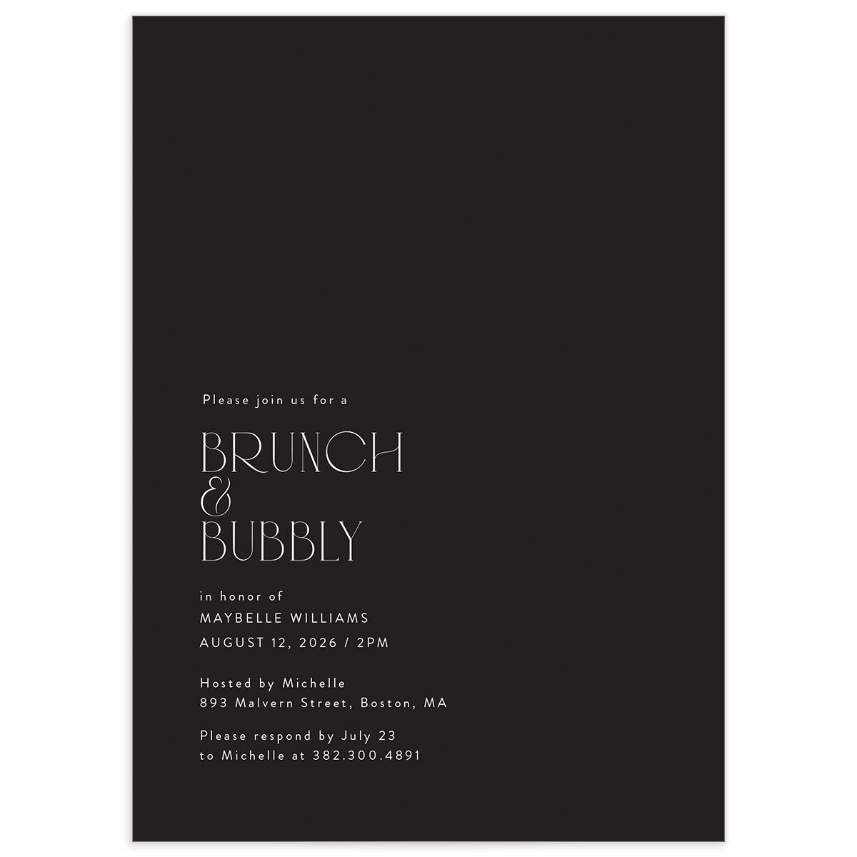 Sweeping Sparkles Bridal Shower Invitations