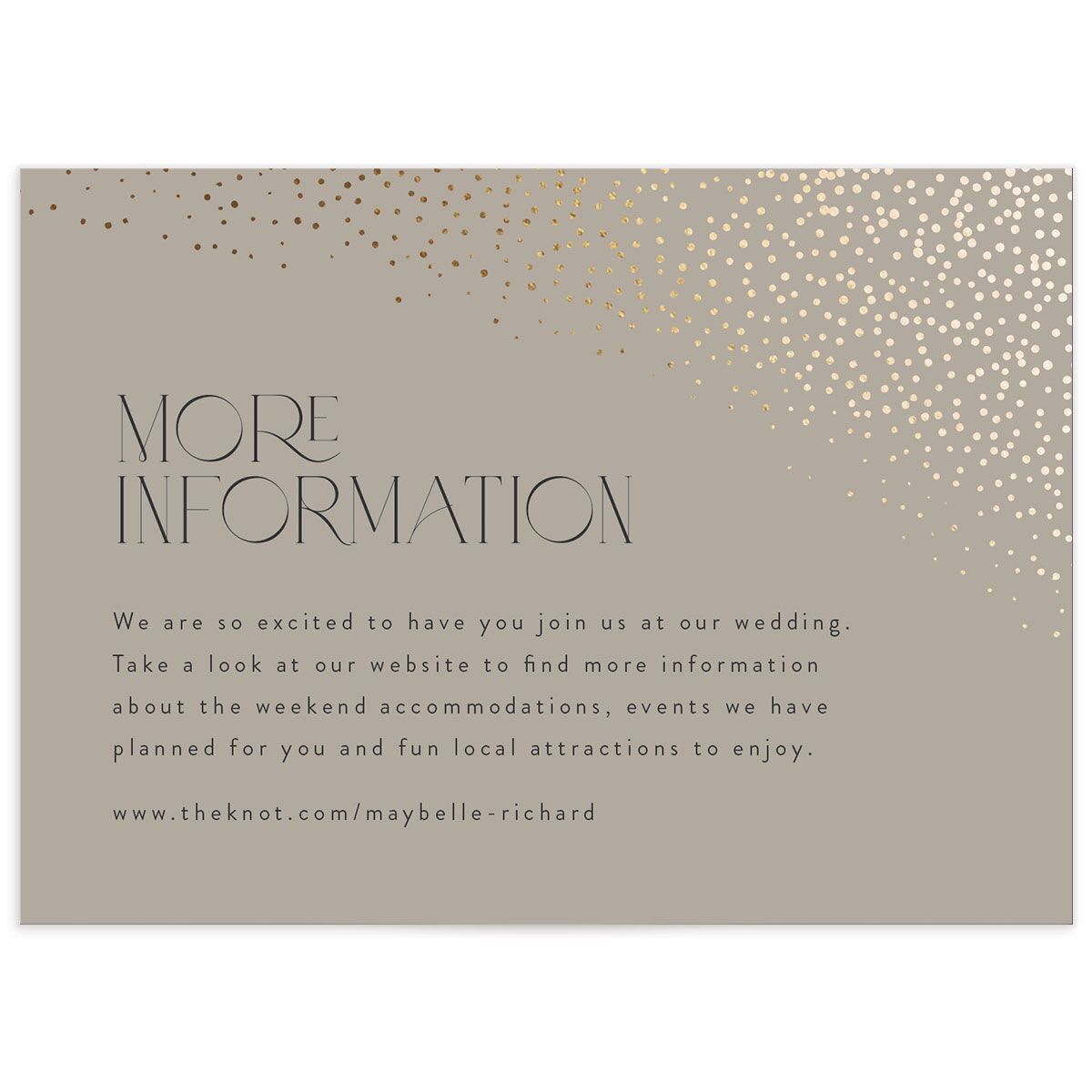 Sweeping Sparkles Wedding Enclosure Cards
