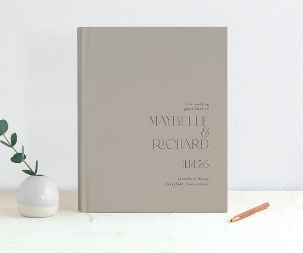 Sweeping Sparkles Wedding Guest Book front