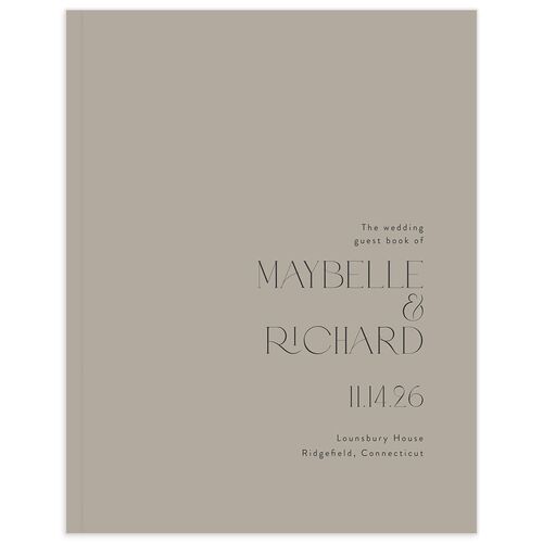 Sweeping Sparkles Wedding Guest Book Fawn