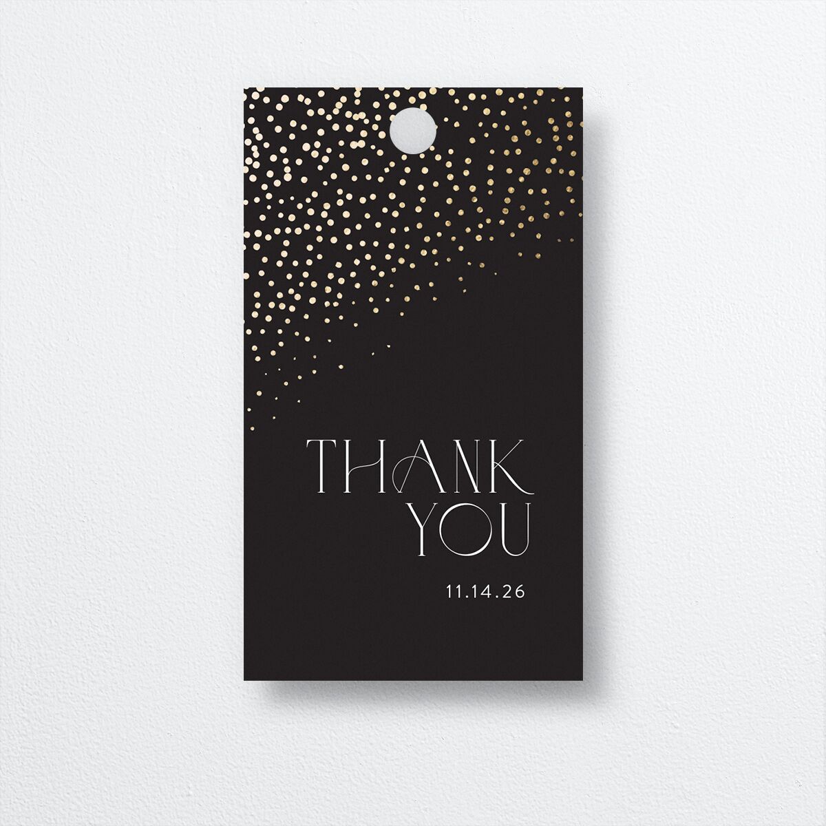 Sweeping Sparkles Favor Gift Tags back in Black