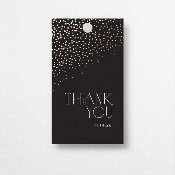 Sweeping Sparkles Favor Gift Tags back in Black