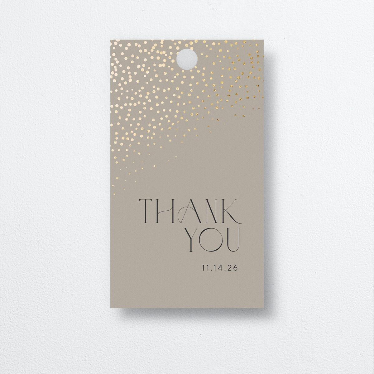 Sweeping Sparkles Favor Gift Tags back in brown
