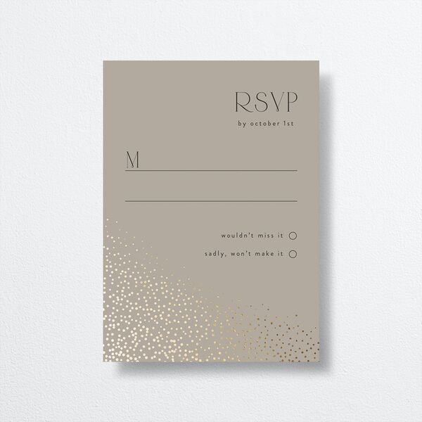 Sweeping Sparkles Wedding Response Cards front