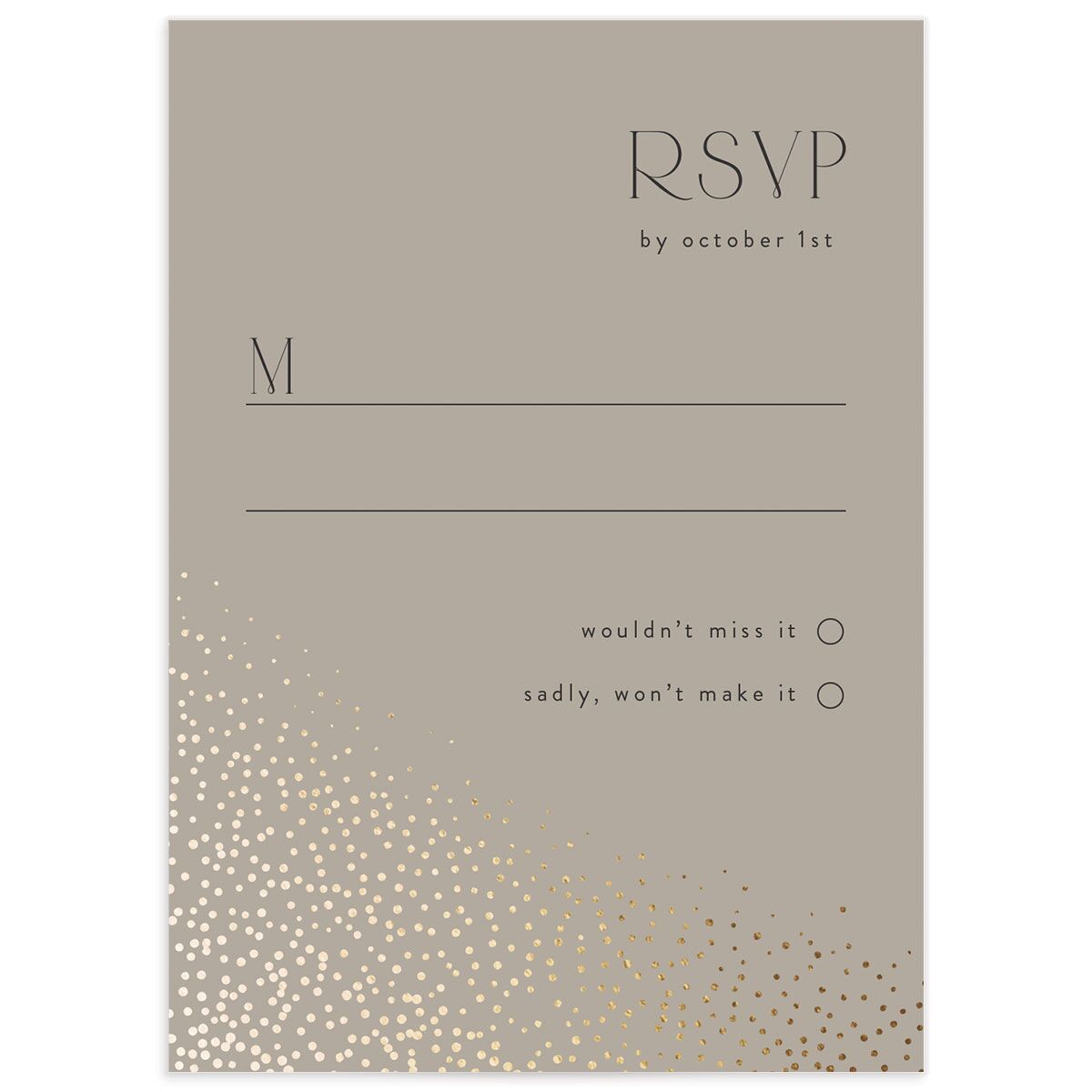 Sweeping Sparkles Wedding Response Cards