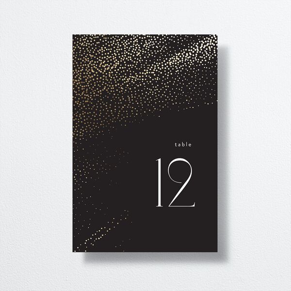 Sweeping Sparkles Table Numbers front in Black