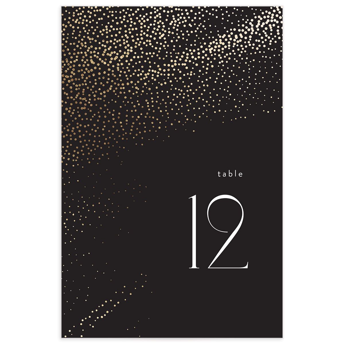 Sweeping Sparkles Table Numbers