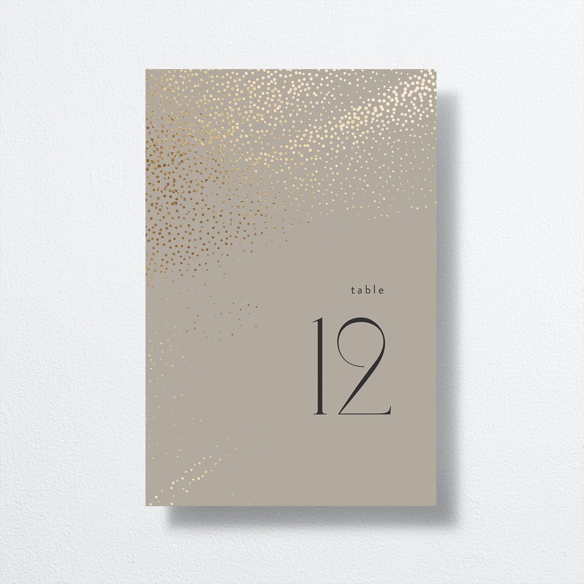 Sweeping Sparkles Table Numbers front in brown