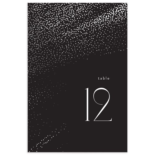 Sweeping Sparkles Table Numbers Silver Licorice Signature
