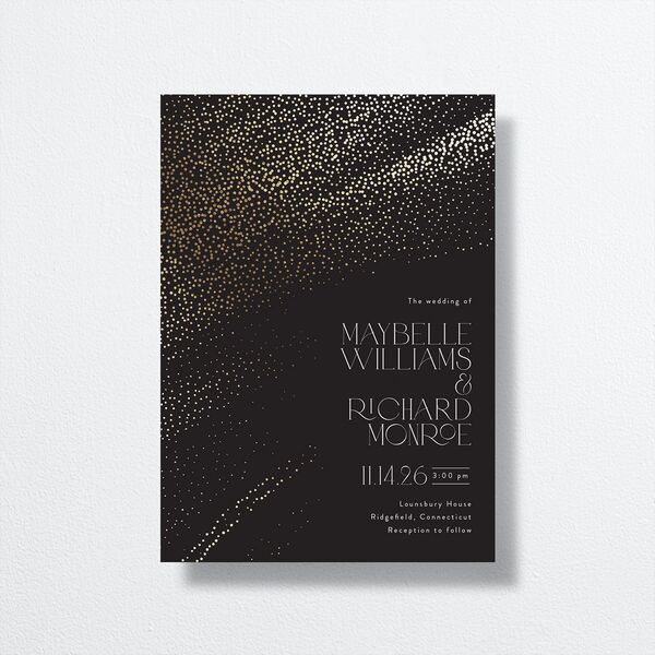 Sweeping Sparkles Wedding Invitations front