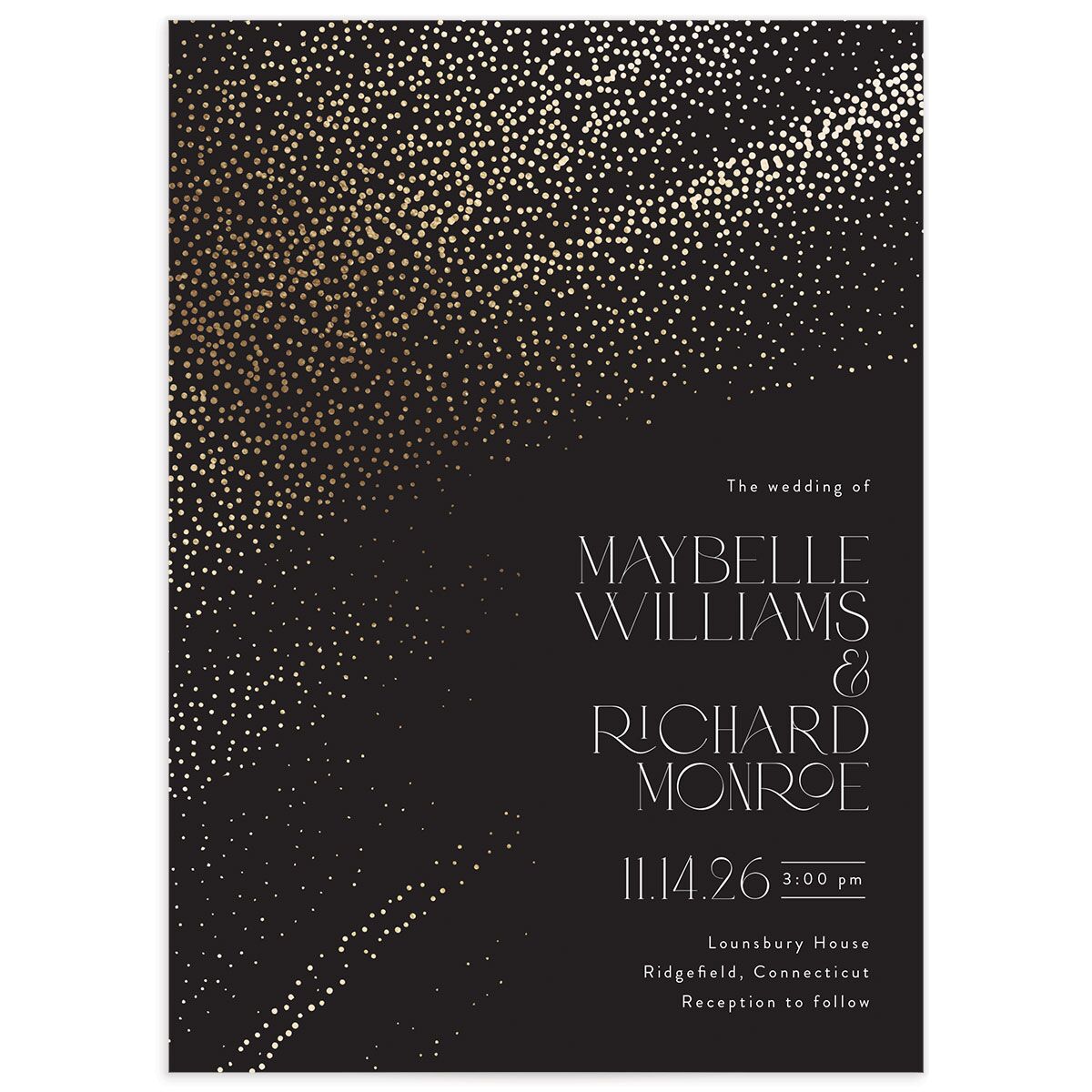 Sweeping Sparkles Wedding Invitations