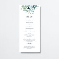 In Bloom Menus Moody Blue Signature