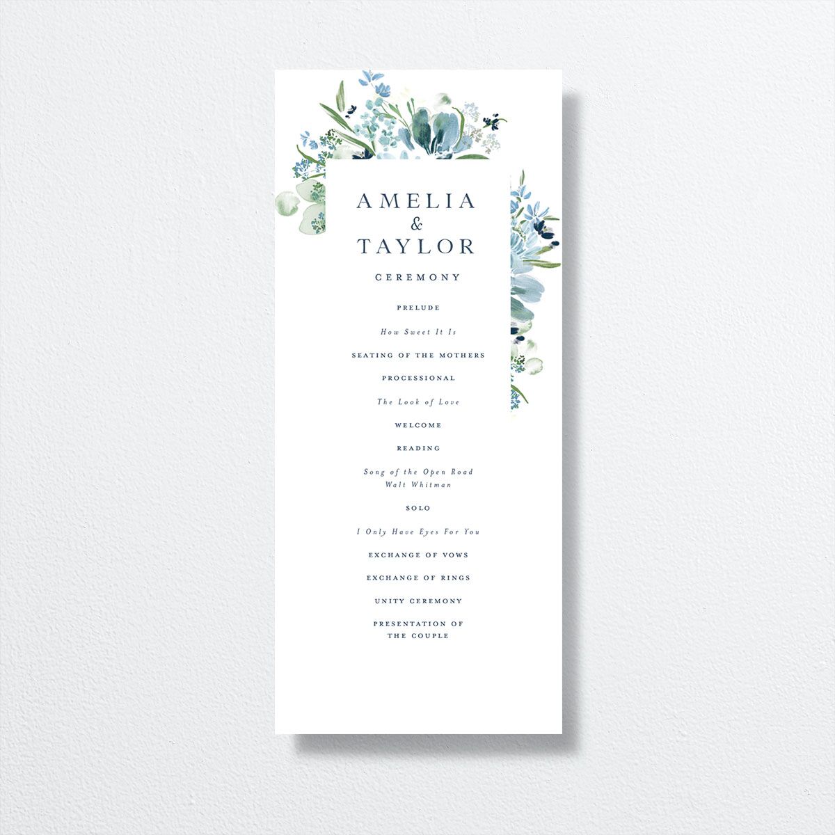 In Bloom Wedding Programs front