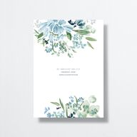 In Bloom Save The Date Cards Moody Blue Signature smooth No