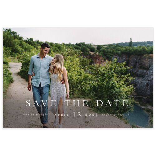 In Bloom Save The Date Postcards - Blue