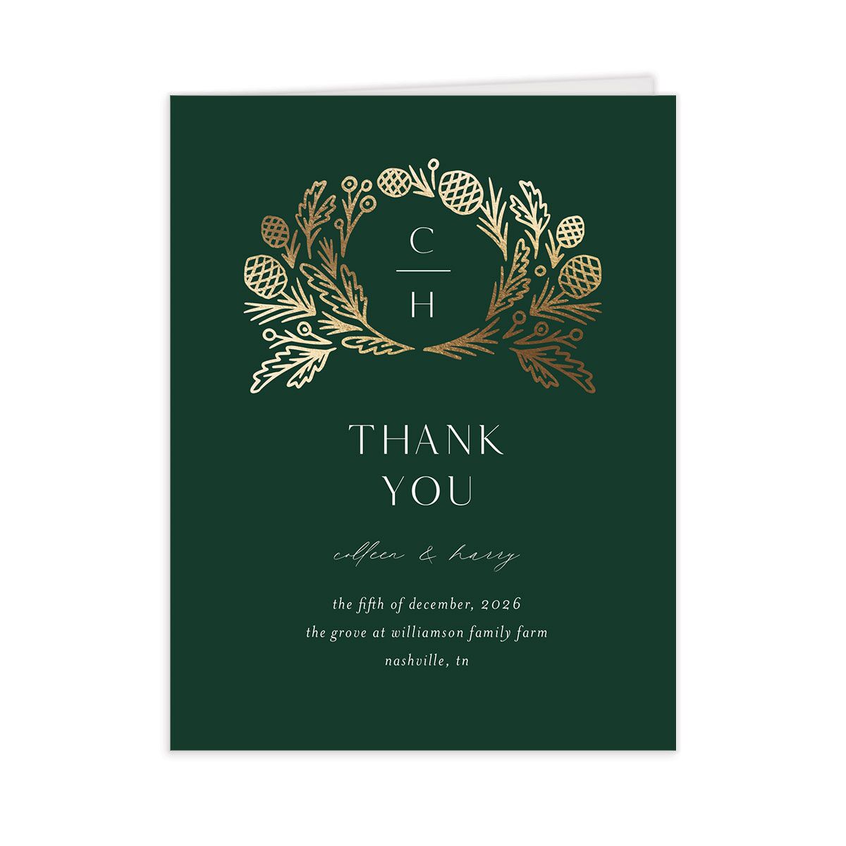 Winter Frame Thank You Cards