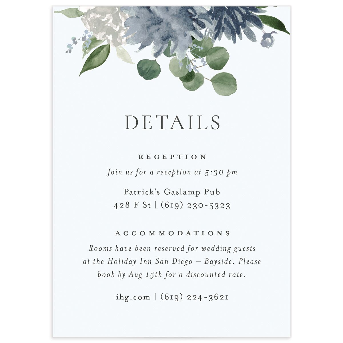 Timeless Bouquet Wedding Enclosure Cards