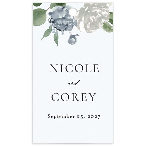 Timeless Bouquet Favor Gift Tags - Blue