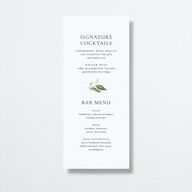 Timeless Bouquet Menus Dusty Blue Signature