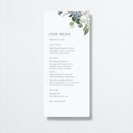 Timeless Bouquet Menus Dusty Blue Signature