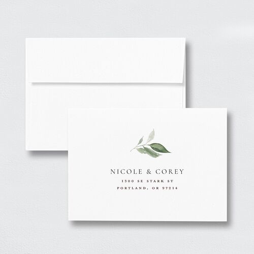 Timeless Bouquet Response Card Envelopes White Standard Pure White Return Address Signature