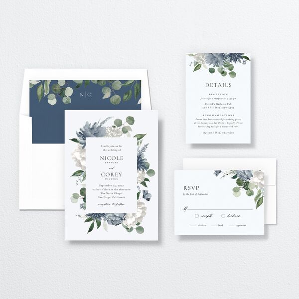 Timeless Bouquet Wedding Invitations suite