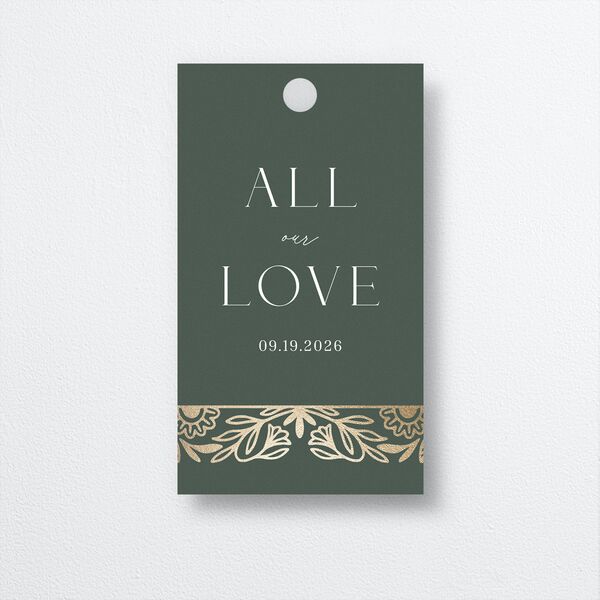 Everlasting Favor Gift Tags Gold Hunter Green Signature