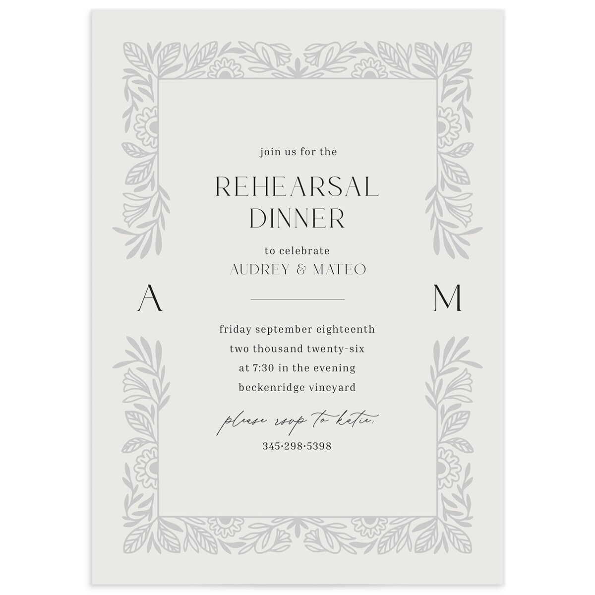 Everlasting Rehearsal Dinner Invitations