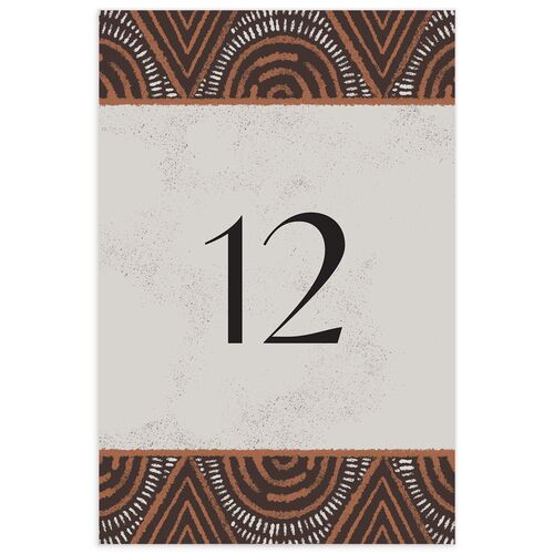 Sahara Pattern Table Numbers Deep Bronze Signature