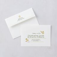 Wildflower Nouveau Wedding Invitations Dark Camo Signature Blank No Standard