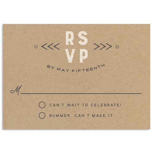 Vintage Mountain Wedding Response Cards Espresso Signature Standard