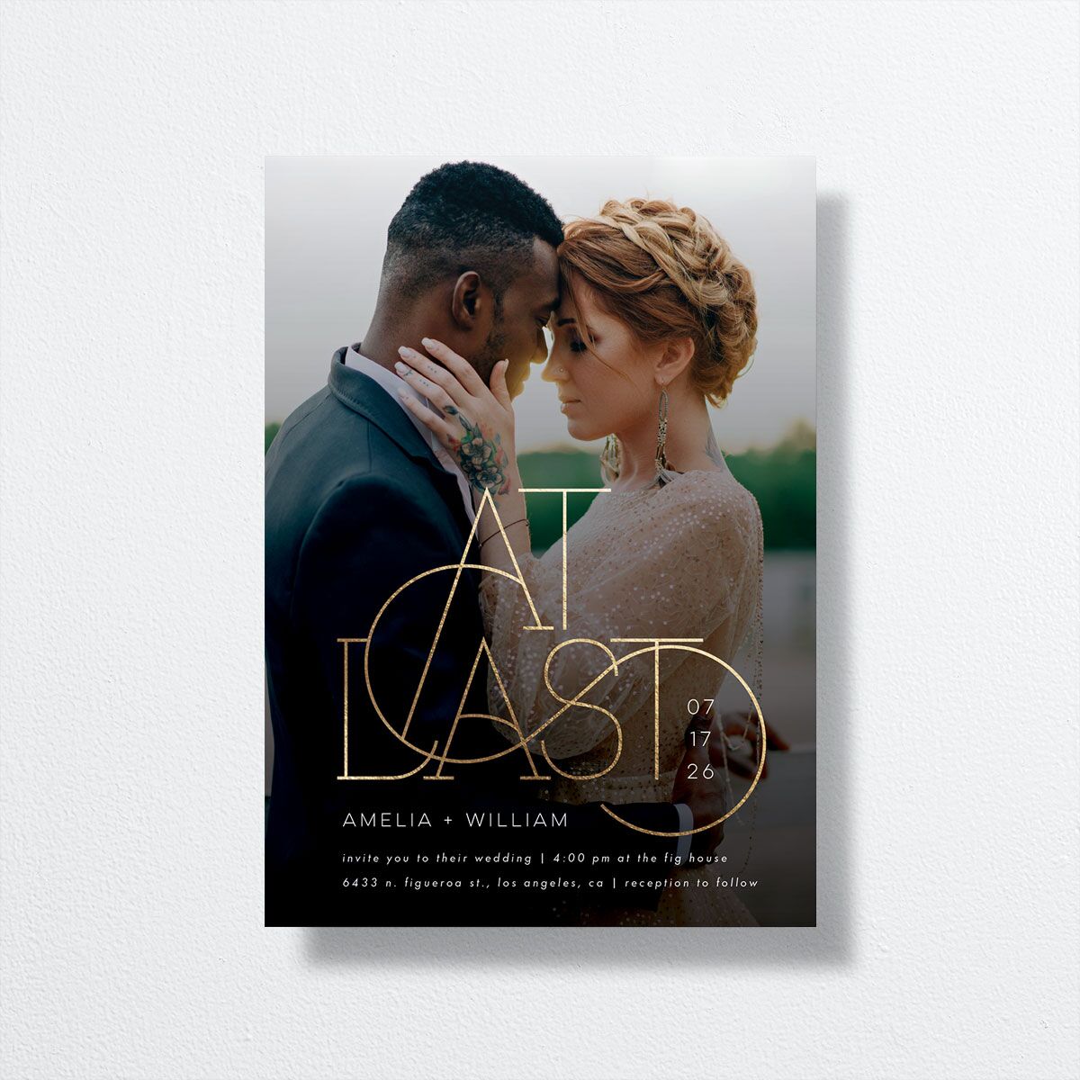 Ornate Love Song Wedding Invitations Gold Hunter Green Signature No