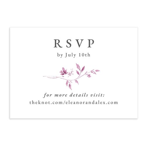 Timeless Floral URL RSVP Cards Amethyst Signature Standard