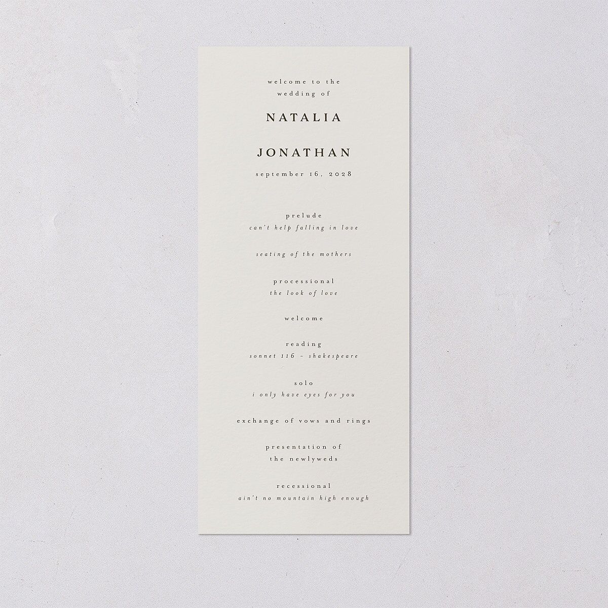 Enchanted Forest Wedding Programs Dark Camo Signature