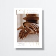 Forever Thing Save the Date Cards Gold Pure White Signature smooth No