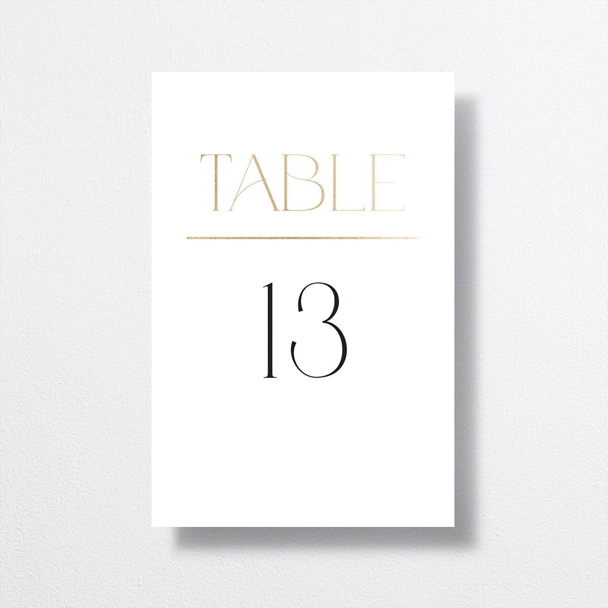 Forever Thing Table Numbers Gold Pure White Signature