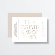 Forever Thing Wedding Invitations Gold Pure White Signature No