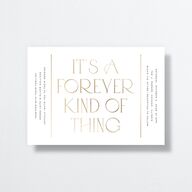 Forever Thing Wedding Invitations Gold Pure White Signature No