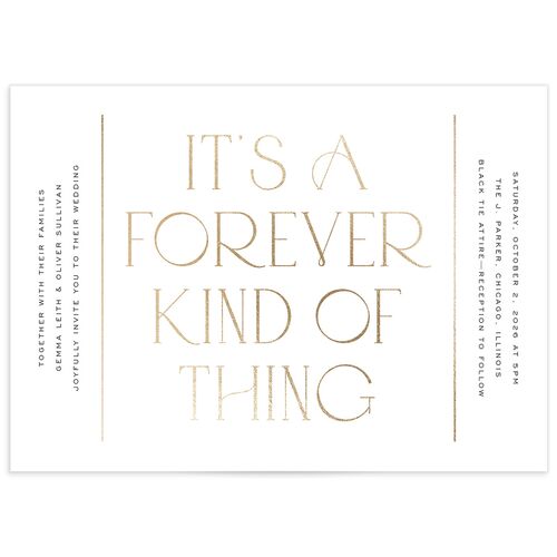 Forever Thing Wedding Invitations - White