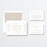 Forever Thing Wedding Invitations Gold Pure White Signature No