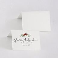 Floral Arc Place Cards Merlot Signature