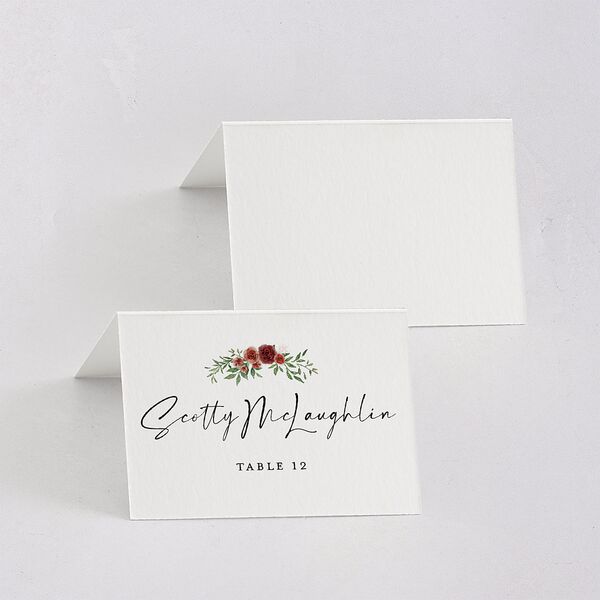 Floral Arc Place Cards Merlot Signature