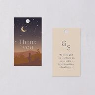 Desert Moon Favor Gift Tags Gold Dark Navy Signature