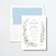 Wildflower Border Bridal Shower Invitations Stream Signature Standard